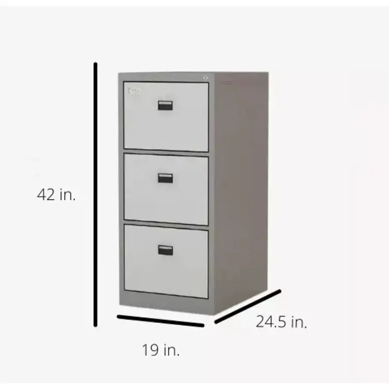 Picture of Metal file cabinet 3 drawer -1pc (Grey)