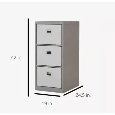 Picture of Metal file cabinet 3 drawer -1pc (Grey)