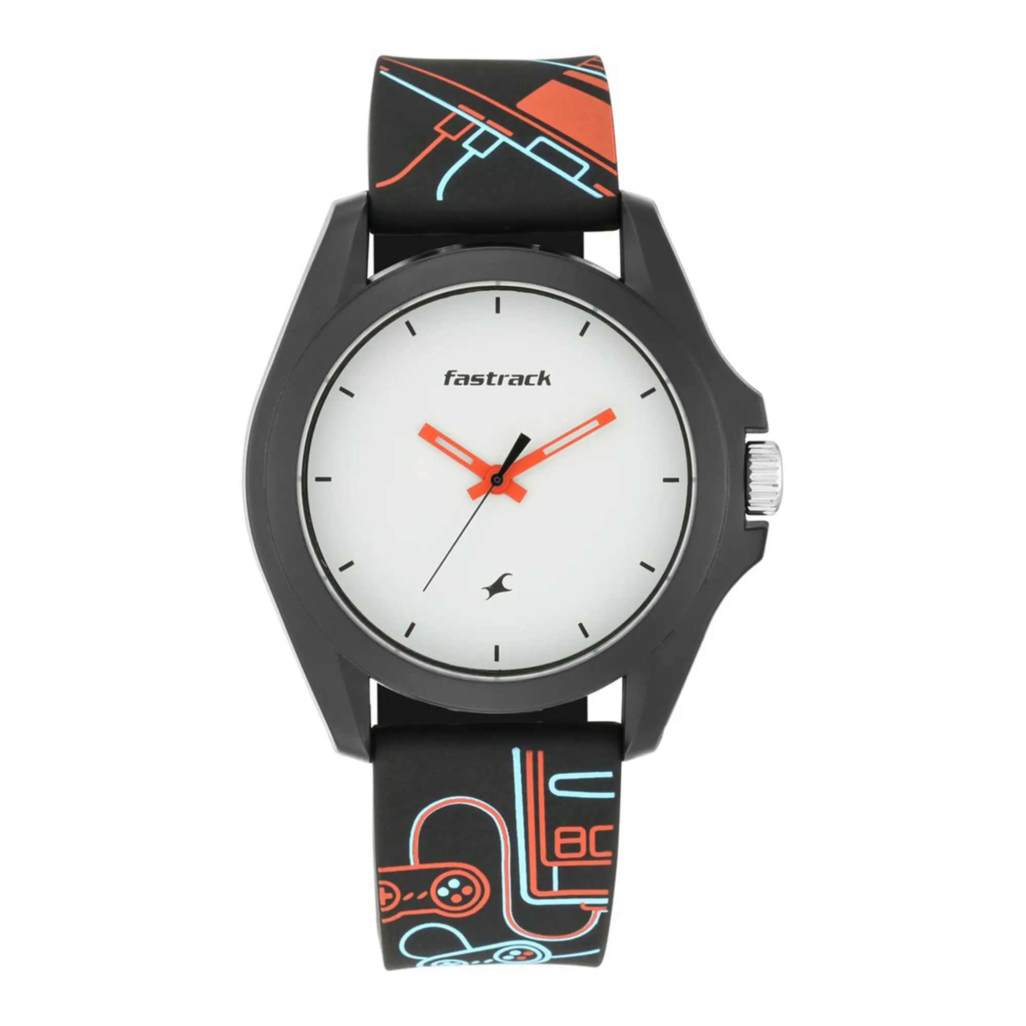 Picture of Fastrack Arcade Quartz Analog White Dial Silicone Strap Unisex Watch