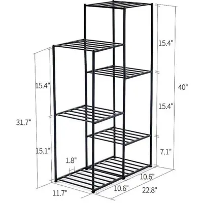 Picture of Metal Plant Stand 40" ×22.8" ×11.7" (Black)