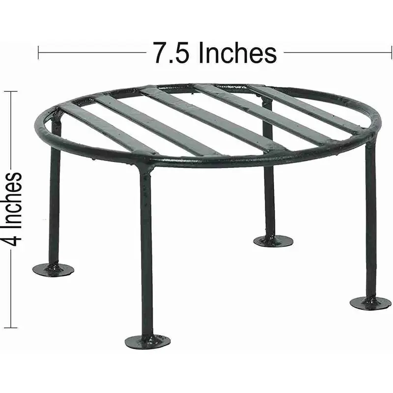 Picture of Flower Pot Stand Plant Stand round set of 4 plant container set (pack of 4) (Black)