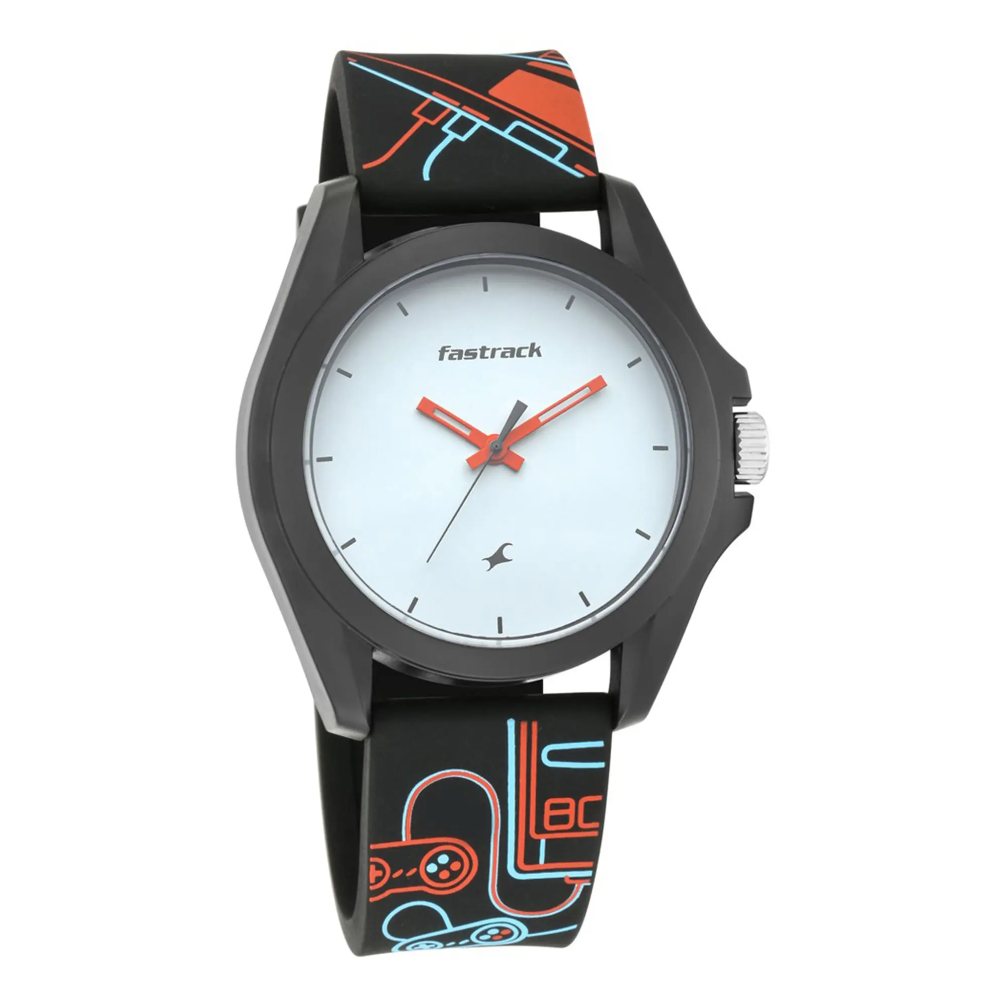 Picture of Fastrack Arcade Quartz Analog White Dial Silicone Strap Unisex Watch