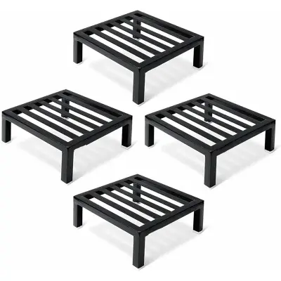 Picture of Flower Pot Stand Outdoor Plants / Pot Stands For Indoor plant of High Grade Metal (Black Pack Of 3) (Black)