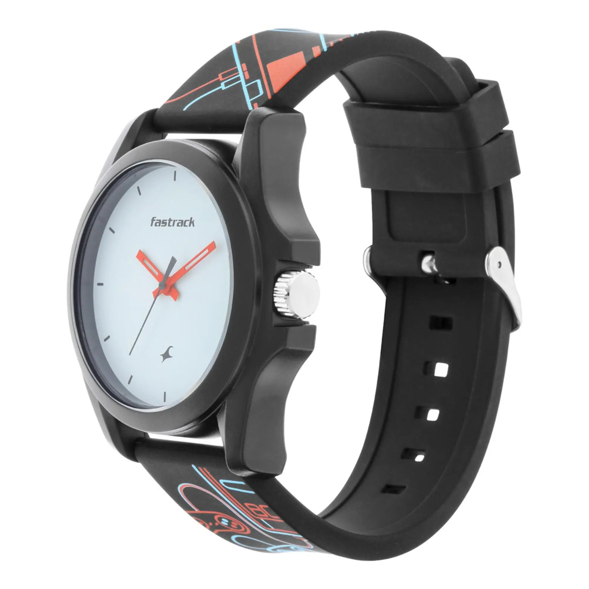 Picture of Fastrack Arcade Quartz Analog White Dial Silicone Strap Unisex Watch