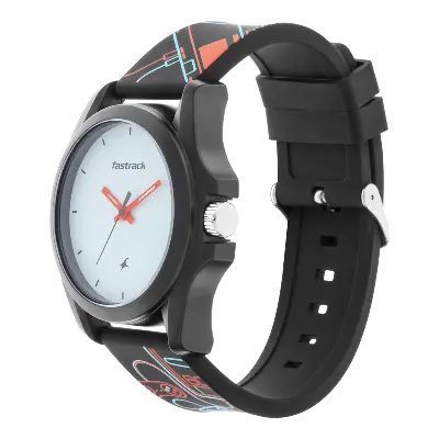 Picture of Fastrack Arcade Quartz Analog White Dial Silicone Strap Unisex Watch