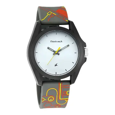Picture of Fastrack Arcade Quartz Analog White Dial Silicone Strap Unisex Watch