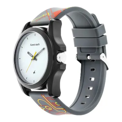 Picture of Fastrack Arcade Quartz Analog White Dial Silicone Strap Unisex Watch