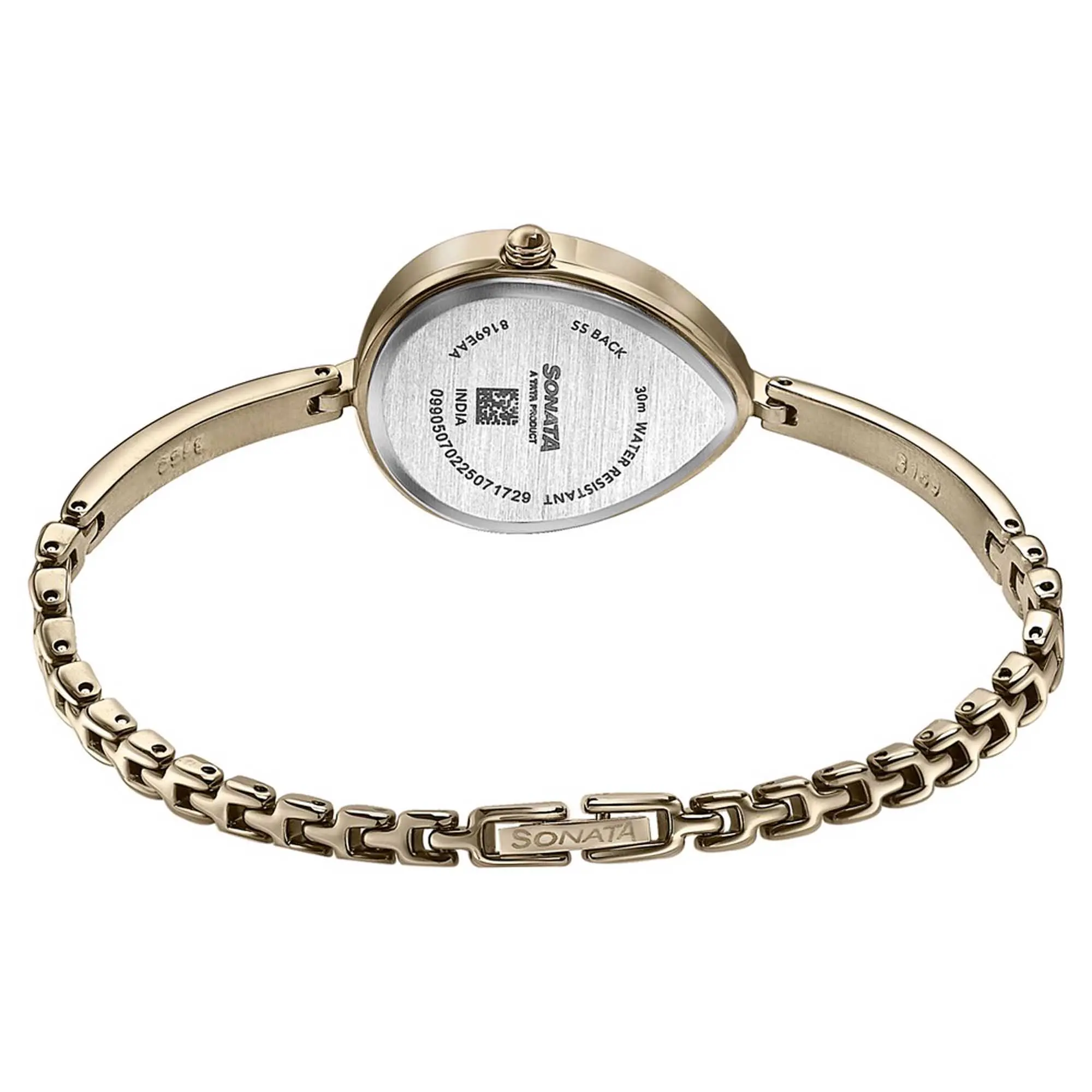 Picture of Sonata Gold Oval Dial Gold Strap Watch For Ladies