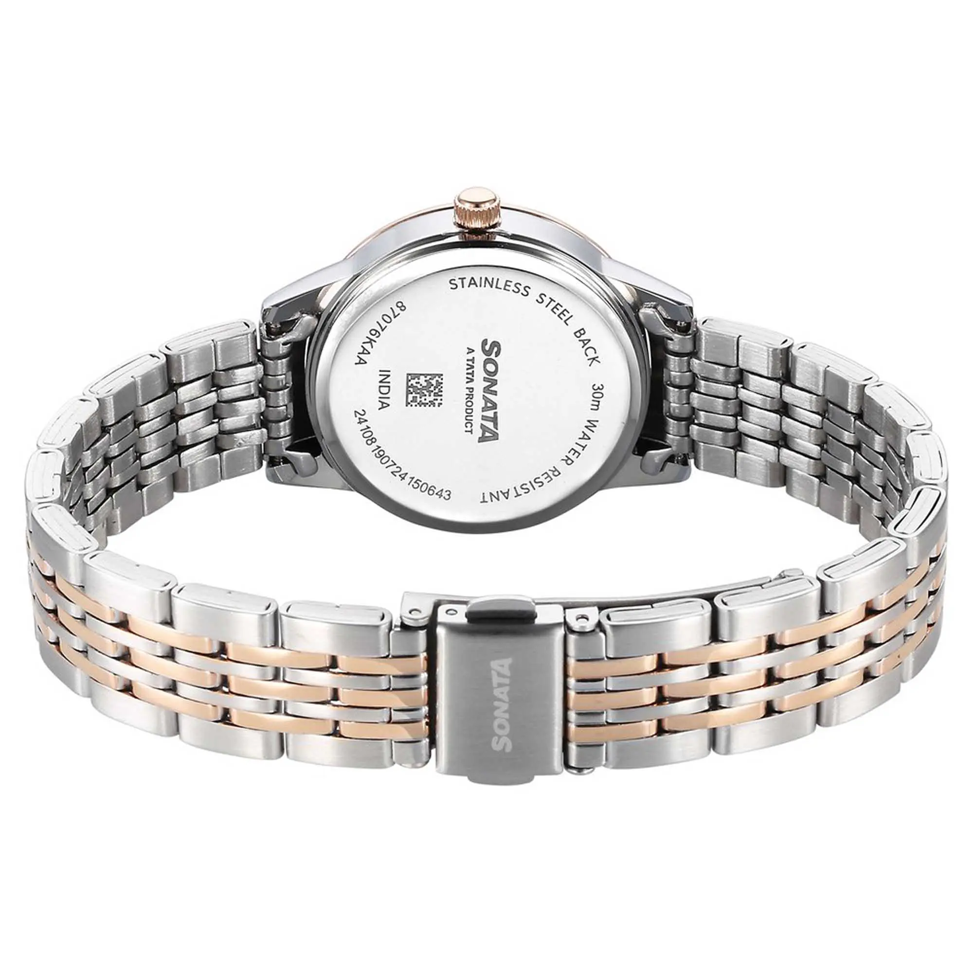 Picture of Sonata Blue Round Dial Multicolour Strap Watch For Ladies