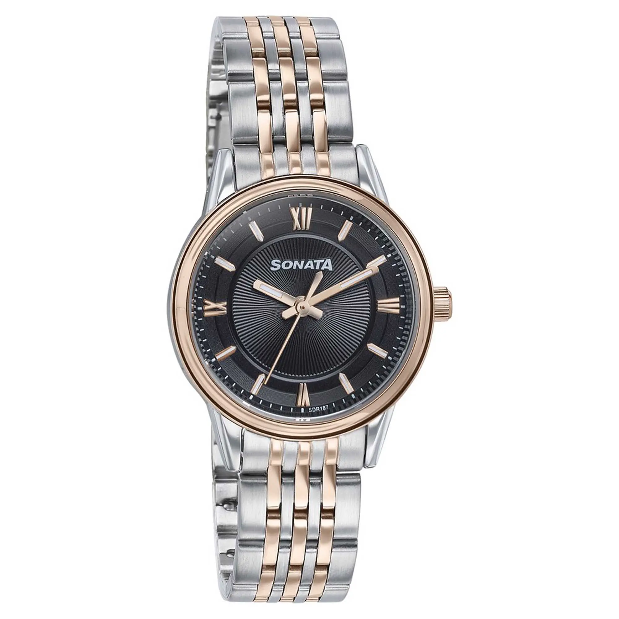 Picture of Sonata Blue Round Dial Multicolour Strap Watch For Ladies