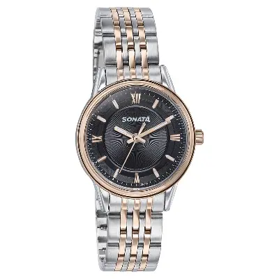 Picture of Sonata Blue Round Dial Multicolour Strap Watch For Ladies