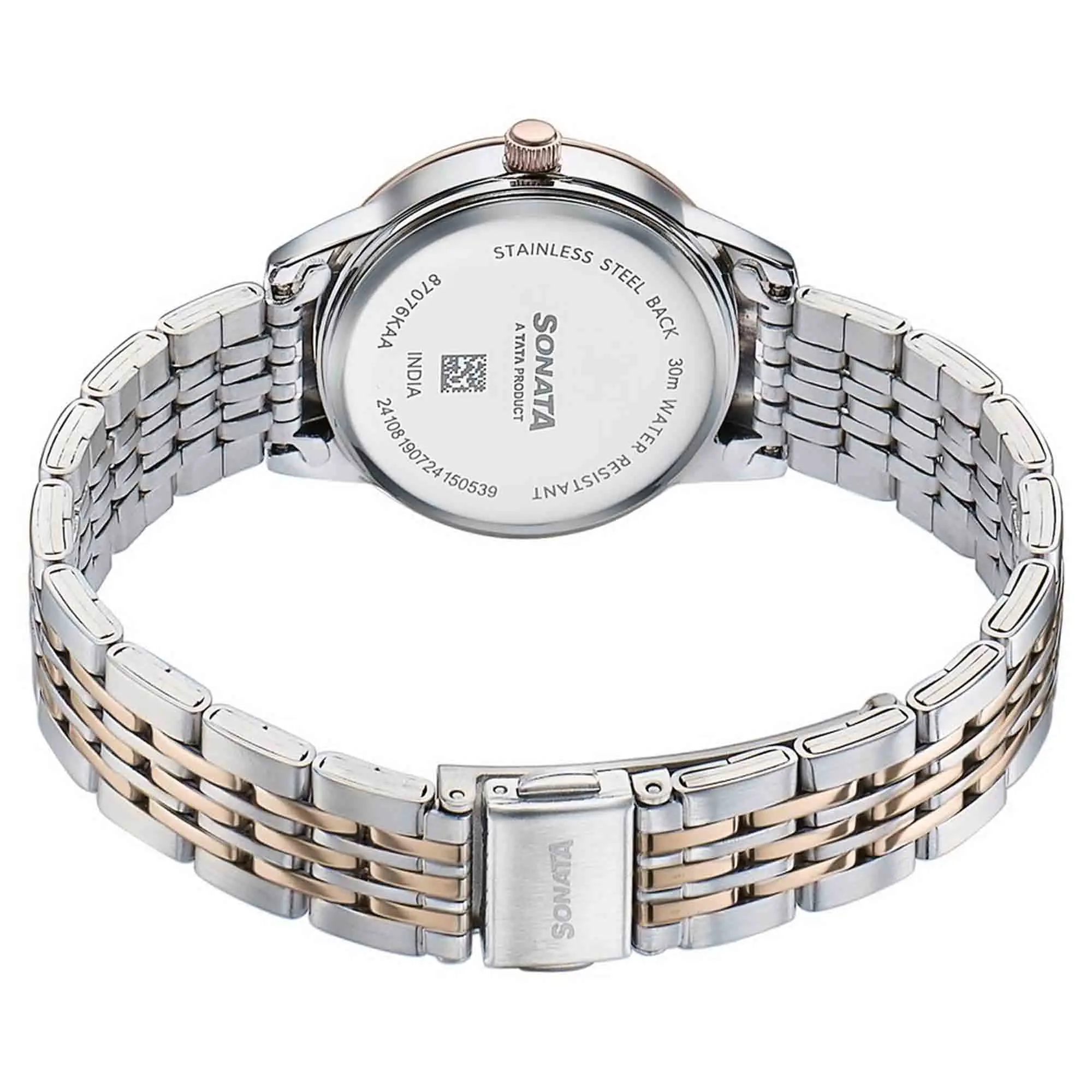 Picture of Sonata Blue Round Dial Multicolour Strap Watch For Ladies