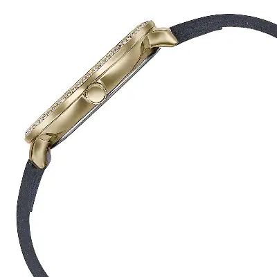 Picture of Sonata Black Round Dial Black Strap Watch For Ladies