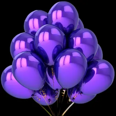 Picture of Purple Balloon - 15 Pieces (Premium Quality) - Purple