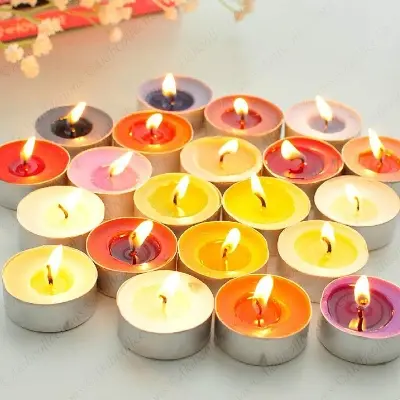 Picture of Romantic Tealight Candles Pack of  10 PCS - Multicolor
