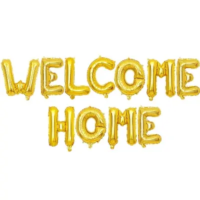 Picture of Welcome Home Letter Foil Balloons Welcome Back to Home Event Party supplies