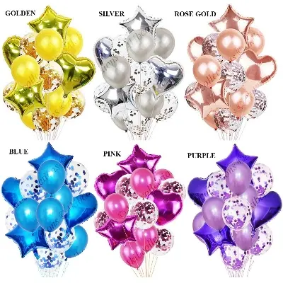 Picture of 14pcs/set Birthday Balloons Set Supply Birthday Decoration 