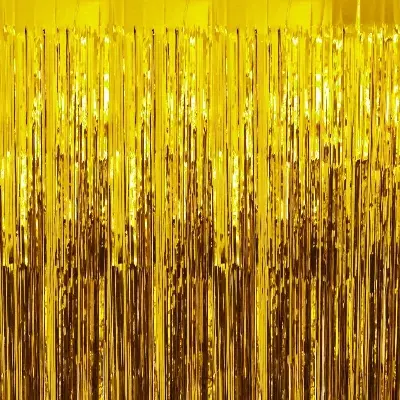 Picture of Foil Metallic Backdrop Curtains For Background Decoration