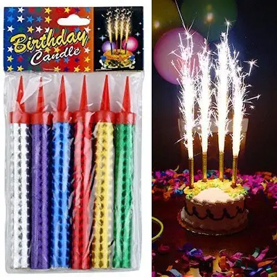 Picture of Sparkling Candle - 3 PCS - Multicolor
