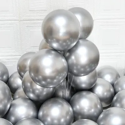 Picture of Silver Balloon - 15 Pcs - Silver
