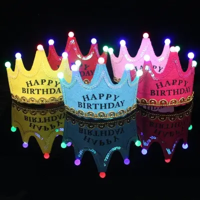 Picture of LED Birthday Crown Tiara Headband For Both Boys and Girls - Multicolor