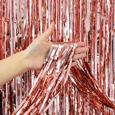 Picture of Rose Gold Background Decoration Foil Backdrop - Rose Gold