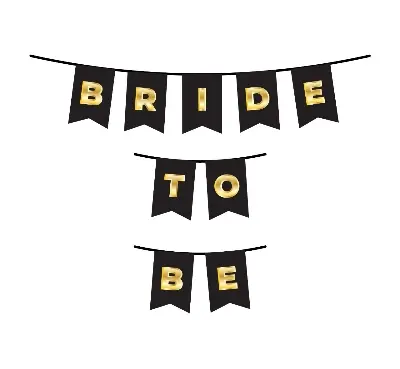 Picture of Bride To Be, Bridal Shower Card Banner For Engagement Party Bridal Shower Decorations - Black