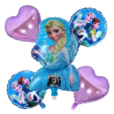 Picture of 5 Pcs Frozen Princess Character Foil Balloon for birthday theme Party Decoration