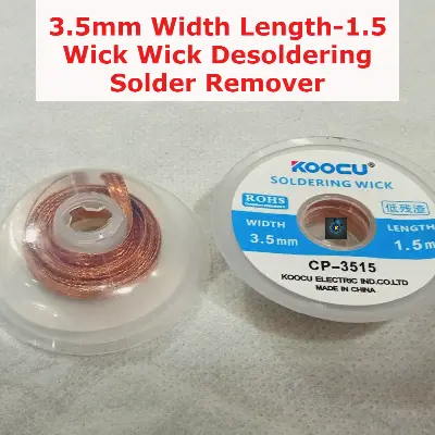 Picture of 3.5mm Width Length-1.5 Wick Wick Desoldering Solder Remover Copper Braid Cable Wire (Silver)
