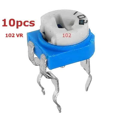 Picture of 10Pcs- RM065 VR 1K Ohm 102 (Silver)