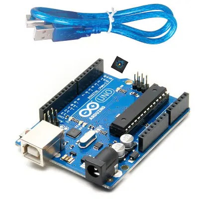 Picture of Arduino Uno R3 Made in Italy (Silver)