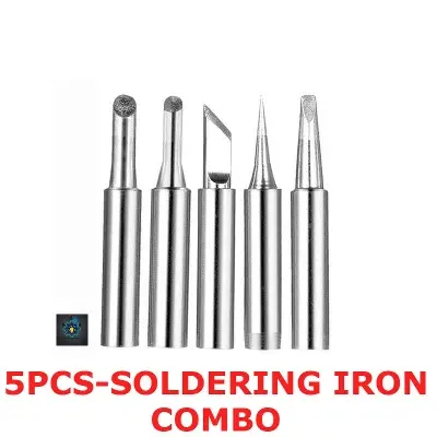 Picture of 5Pcs Soldering Iron Bit Set Round Flat Pointed (Silver)