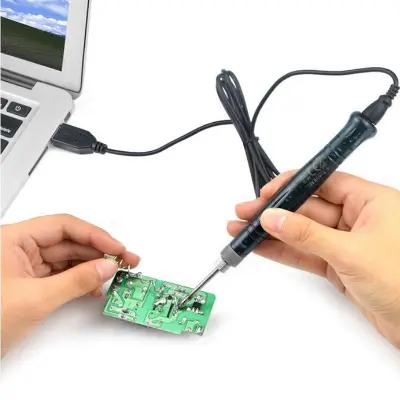Picture of Portable Powered USB Soldering Iron Pen 5V 8W Pen KIT (Black)