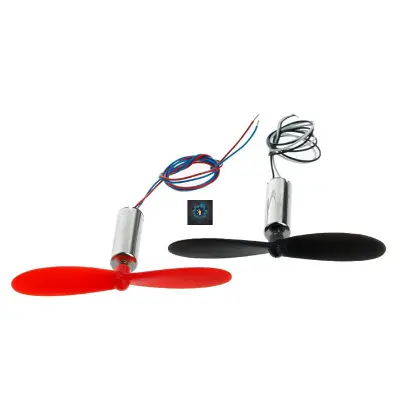 Picture of 2 MINI CORELESS MOTOR WITH PROPELLER BLADES FOR RC AEROPLANE HELICOPTER (Multicolor)
