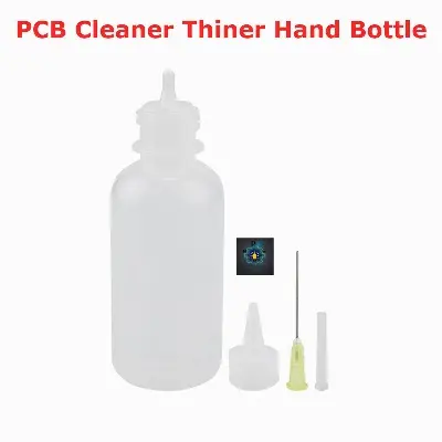 Picture of Needle Tip 100ml Fluid Dispenser Plastic Bottle Oil Sprayers Ink Applicator Dropper for Soldering Repair Tools Solvent Flux Liquid PCB Cleaner Thiner Hand Bottle (Multicolor)
