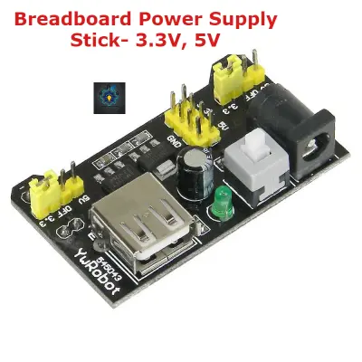 Picture of Breadboard Power Supply Stick- 3.3V, 5V (Silver)