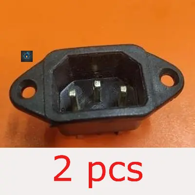 Picture of Ac250v 10a 3 needle power socket copper electric bicycle socket computer rice cooker socket 2pis (Multicolor)