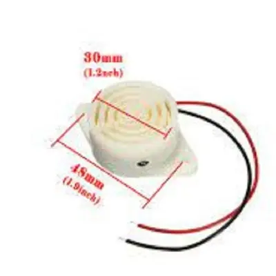 Picture of Best Quality 3-24V Piezo Buzzer Alarm Continuous Tone (White)