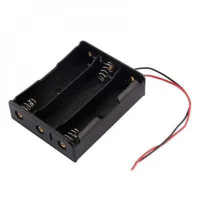 Picture of 18650 BATTERY HOLDER / CASE 3 CHAMBER (Black)