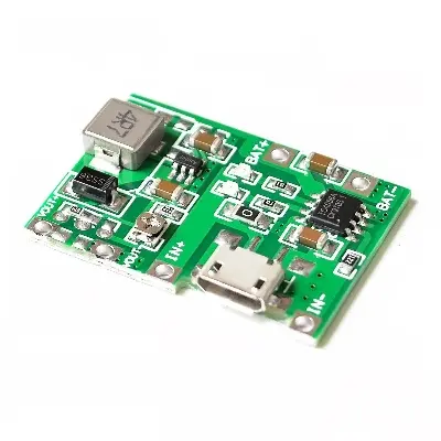 Picture of 3.7V 9V 5V 2A Adjustable Step Up 18650 Lithium Battery Charging Discharge Integrated Module (Silver)