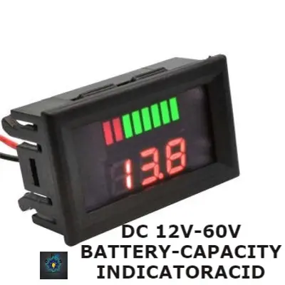 Picture of Battery Charge Level LED Tester Red Digital Voltmeter 1 pice (Black)