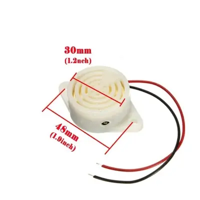 Picture of Best Quality 3-24V Piezo Buzzer Alarm Continuous Tone (White)