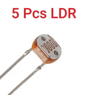 Picture of Light Dependent Resistors (LDR) Electronic Components Electronic Hobby (Red)