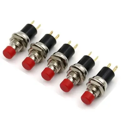 Picture of Push Switch 2pin, Red- 5pcs (Multicolor)