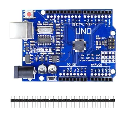 Picture of Arduino Uno R3 - SMD (Silver)