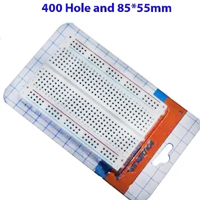 Picture of Breadboard Protoboard 400 pin/ties/holes/points solderless mini breadboard Breadboard Kit (White)