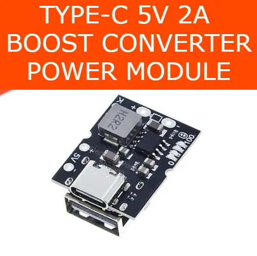 Picture of Power Bank Circuit Module Type-C USB 5V 2A Boost Converter Step-Up Power Module (Multicolor)