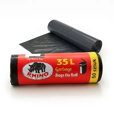 Picture of High Quality - Roll 50 pc 35 liter garbage bag - Easy to Use And Maintain - Refine and Excellent - Reliable and Durable (Black)