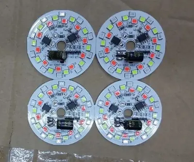 Picture of RGB 7 Color LED Lamp Plate AC220V 16W Smart Dual SMD IC lamp Board No Need Adapter Replace LED Lodine 50W 18W 15W SMD 2835 Plate (Multicolor)