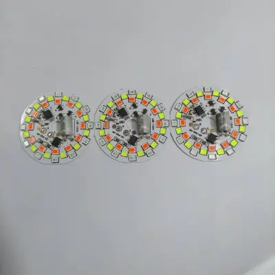 Picture of RGB 7 Color LED Lamp Plate AC220V 16W Smart Dual SMD IC lamp Board No Need Adapter Replace LED Lodine 50W 18W 15W SMD 2835 Plate (Multicolor)